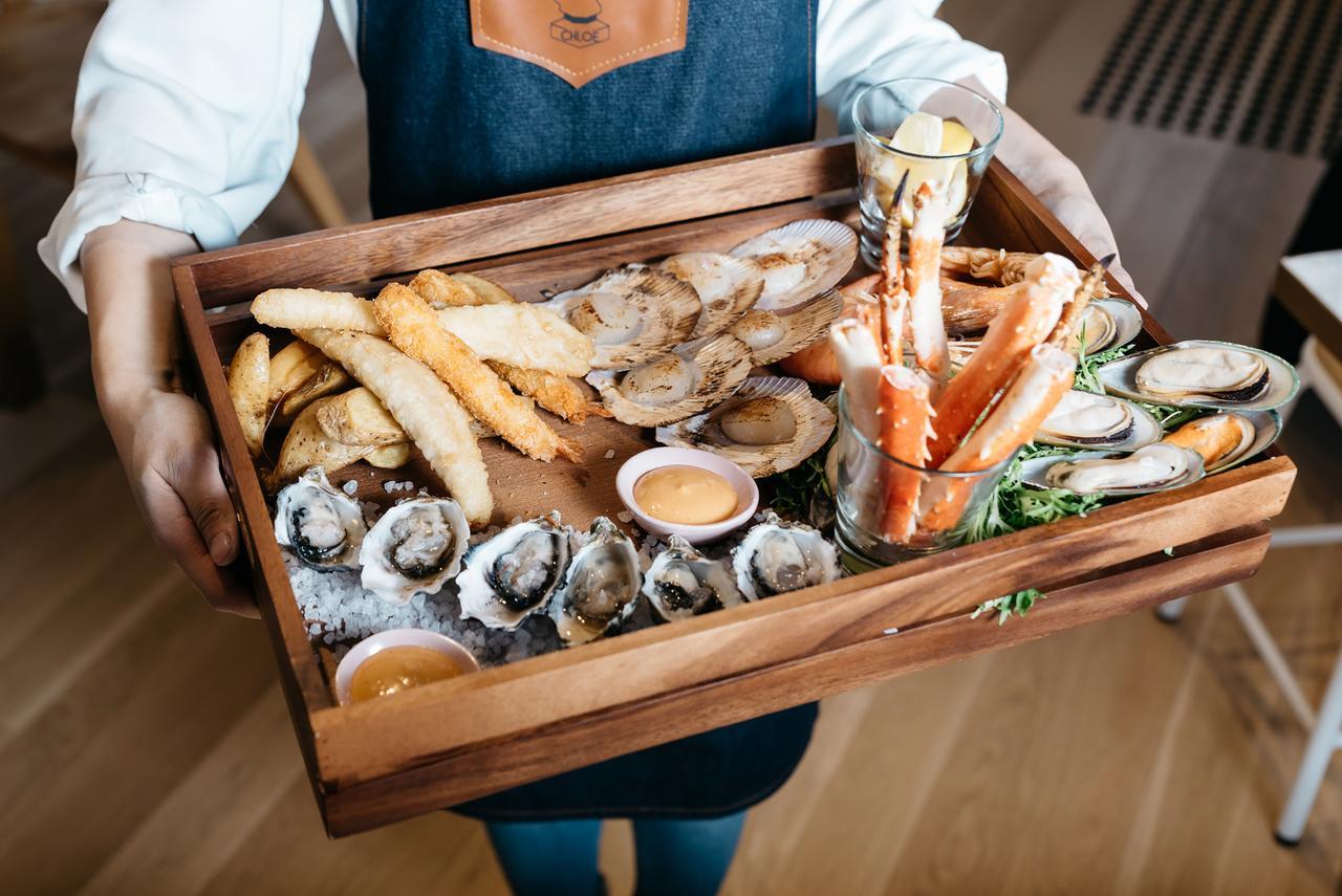 Art Series - The Chen Box Hill Exteriör bild Seafood platter